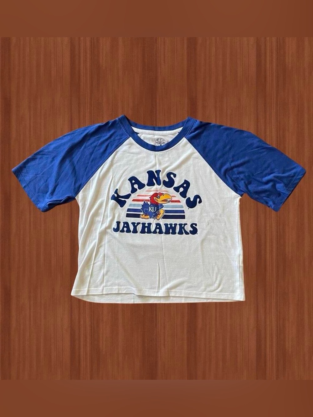 Kansas Jayhawks Cropped Baseball Tee S